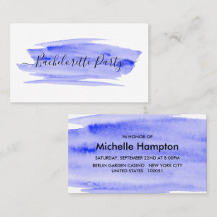 Watercolor Brushstroke Bachelorette Party Invite