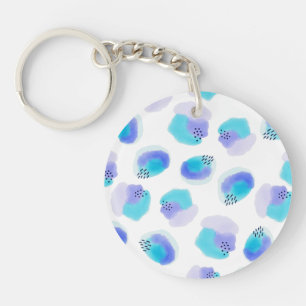 Watercolor Brushstrokes Keychain