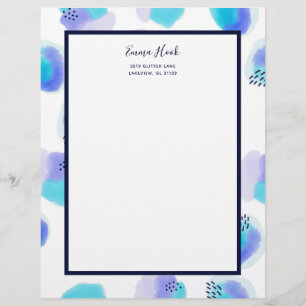 Watercolor Brushstrokes Letterhead
