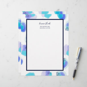 Watercolor Brushstrokes Letterhead