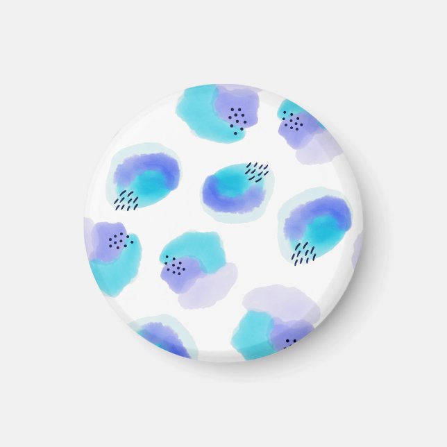 Watercolor Brushstrokes Magnet (Front)