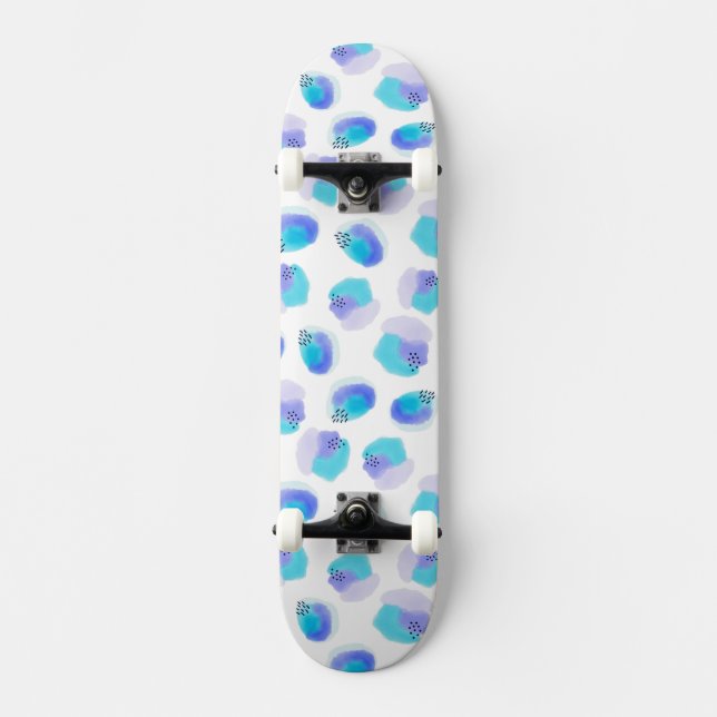 Watercolor Brushstrokes Skateboard (Front)