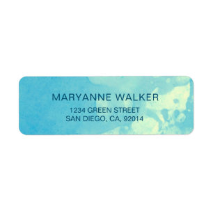 Watercolor Bubbles Return Address Label