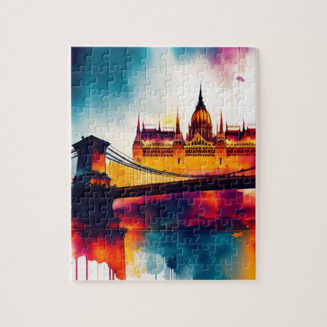 Watercolor Budapest Jigsaw Puzzle (Vertical)