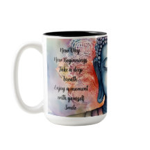 Watercolor Buddha Face with Mandala Background 