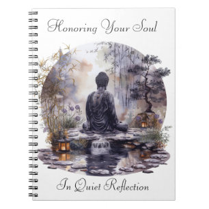 Watercolor Buddha Honour Spiral Photo Notebook