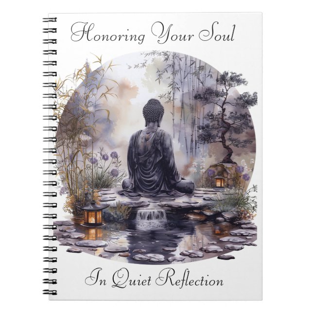 Watercolor Buddha Honour Spiral Photo Notebook (Front)