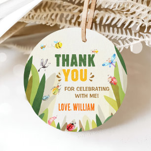 Watercolor Bug Insect Boy Birthday Favour Tags