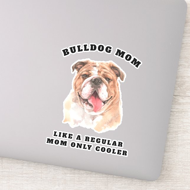 Watercolor Bulldog | Cool Bulldog Mom/Dad (Detail)