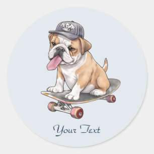 Watercolor Bulldog Sticker