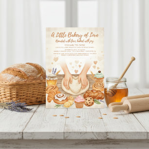 watercolor Bun in the Oven Bakery Baby Shower Invitation