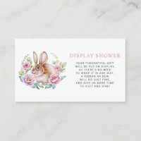 Watercolor Bunny Floral Wreath Display Shower