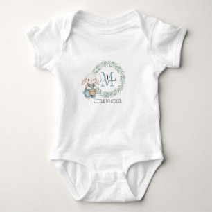Watercolor Bunny Sibling Gift Set Custom Big Sis Baby Bodysuit