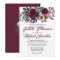 Watercolor Burgundy Red Floral Wedding Invitations