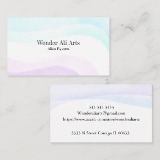 Watercolor business card