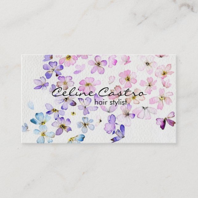 Watercolor Business Card (Front)