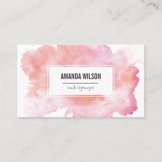 Watercolor Business Card (Front)