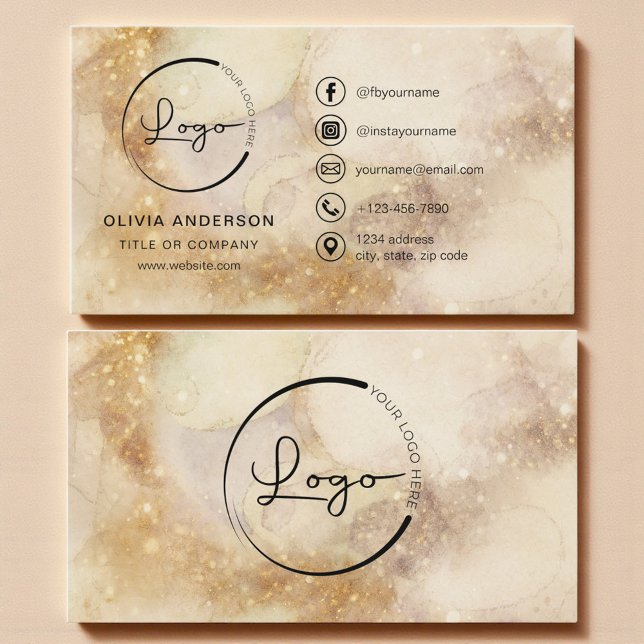 Watercolor Business Logo Social Media Card (Creator Uploaded)