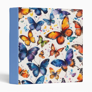 Watercolor Butterflies Binder