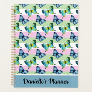 Watercolor Butterflies Custom Name Planner