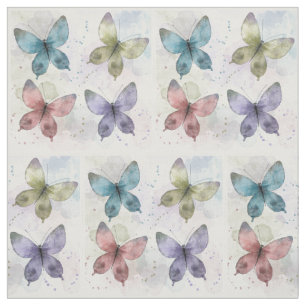 Watercolor Butterflies  Fabric
