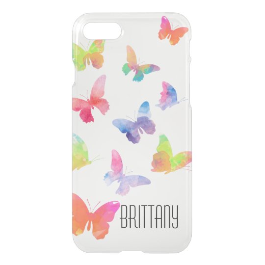 Watercolor Butterflies iPhone 7 Clearly™ Deflector iPhone 8/7 Case