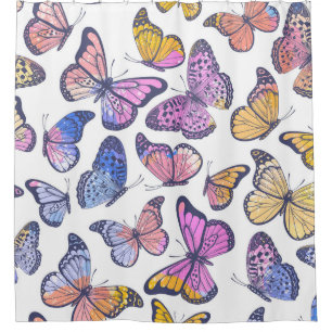 Watercolor Butterflies: Pastel Vintage Pattern.