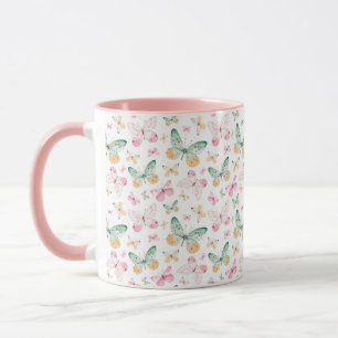 Watercolor Butterflies Pattern Mug