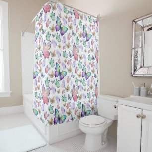 Watercolor Butterflies Seamless Pattern