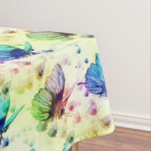 Watercolor Butterflies Tablecloth