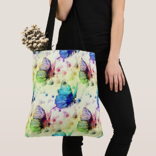 Watercolor Butterflies Tote Bag