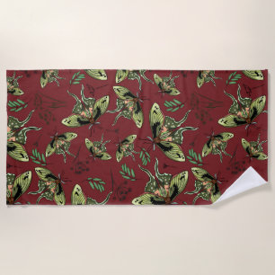 Watercolor butterfly and lavender flower Yoga Mat