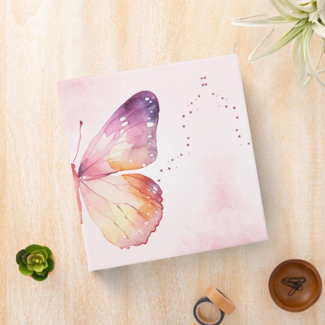 Watercolor Butterfly Art Binder (In Situ)