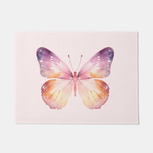 Watercolor Butterfly Art  Doormat
