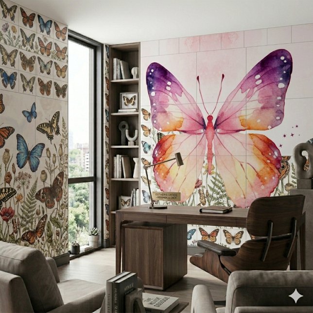 Watercolor Butterfly Art Tile (Creator Uploaded)
