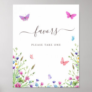 Watercolor Butterfly Baby Shower Favour Sign