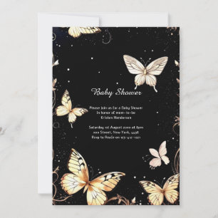 Watercolor Butterfly Baby Shower Invitation
