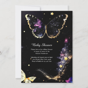 Watercolor Butterfly Baby Shower Invitation