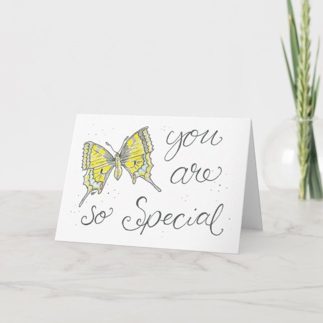 Watercolor Butterfly Card (Front)