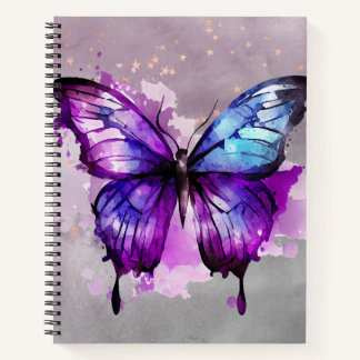 Watercolor Butterfly Delight Spiral Notebook