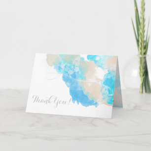 Watercolor Butterfly Ocean Shore  Thank You