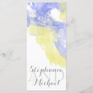 Watercolor Butterfly Periwinkle Lemon Program Rack
