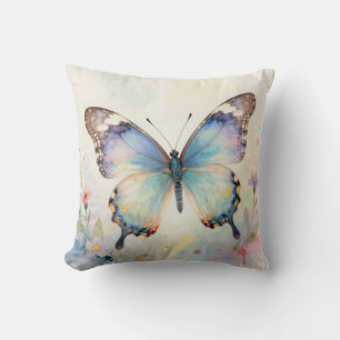 Watercolor Butterfly  Throw Pillow