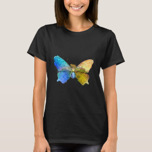 Watercolor Butterfly Ukrane Flag Ukraine Gift T-Shirt