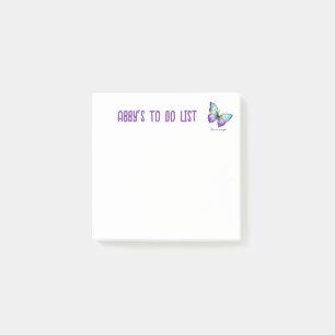 Watercolor Butterfly You are Enough Reminder Post-it Notes