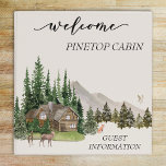 Watercolor Cabin Home Rental Guest Information Binder<br><div class="desc">This design may be personalized in the area provided by changing the photo and/or text. Or it can be customized by clicking Personalize this Template and then choosing the click to customize further option and delete or change the colour of the background, add text, change the text colour or style,...</div>