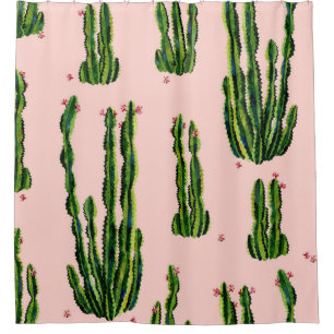 Watercolor Cacti: Blossoming Seamless Pattern