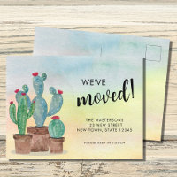 Watercolor Cacti Moving