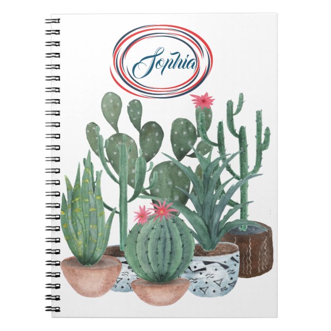Watercolor cacti. notebook (Front)
