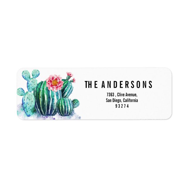 watercolor Cactus (Front)